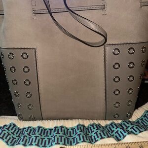 Tory Burch Taupe Leather Handbag